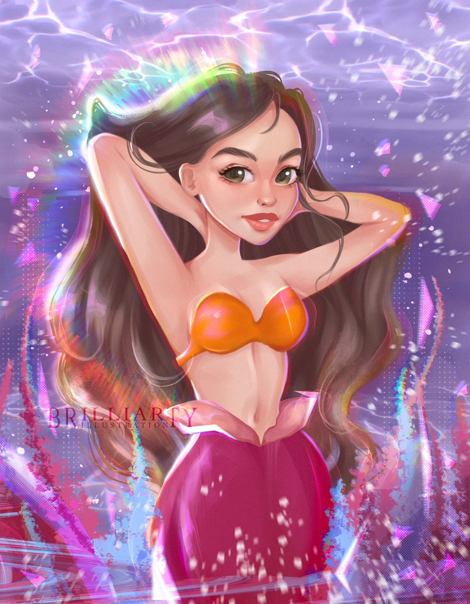 mirabelleon's tweet photo. Process of drawing a mermaid🧜🏻‍♀️��🏻
#art #ArtistOnTwitter #mermay2023 #Mermaid https://t.co/f1jQV04ia3