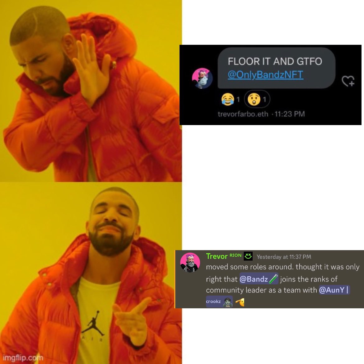 BandzMcBagz's tweet image. Happy birthday to my favorite founder @TrevorFarbo 🎉

Thank you for giving me the opportunity to grow in Crookz with you and for helping me grow as a person in the process!

I am proud to work alongside you, disrupting the status quo, building the anti fiat army😈