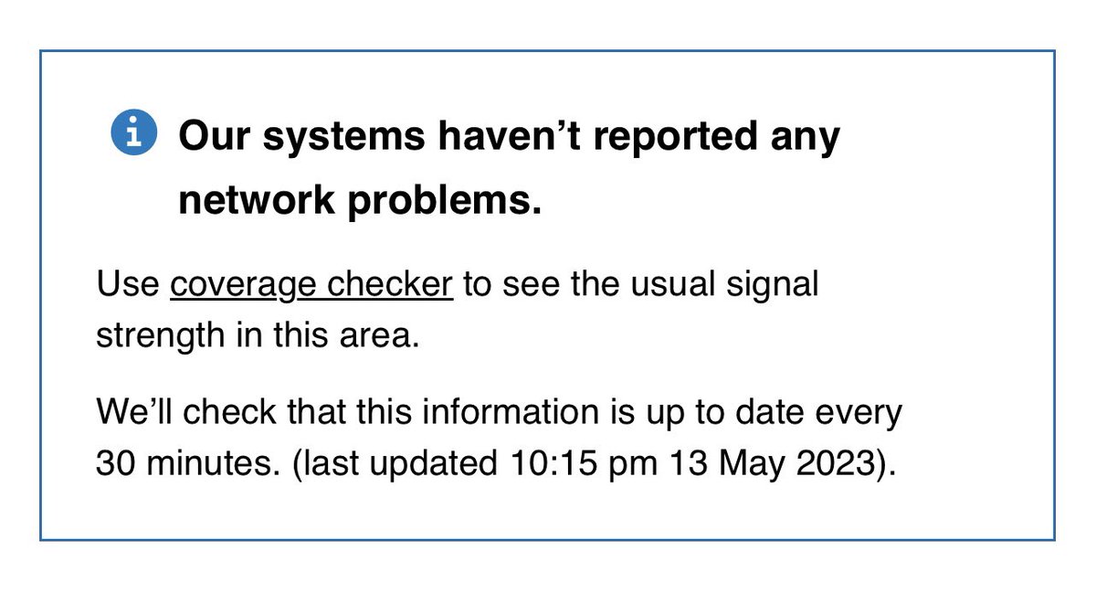 CountertenorJB's tweet photo. @ThreeUKSupport why aren’t the company updating their systems? 

Coverage checker telling me one thing, and the network support team have told me another. https://t.co/TjjGQzI7xS