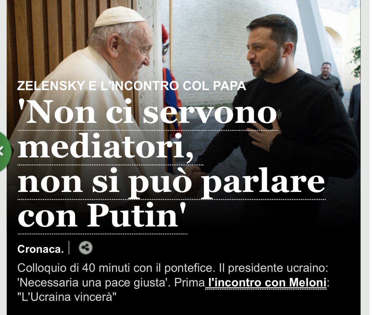 andreasso195111's tweet photo. Non ci servono mediatori???? Zelensky ci spieghi cosa intende, non si può parlare conPutin o non si vuole? La pace  non si ottiene con le sole armi https://t.co/Wt2gqPAZha