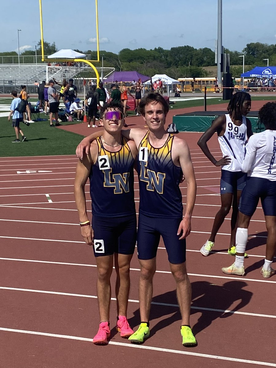 Grayson &amp; Collin went 1, 2 in the 800, scoring 18 points and both running 1:55! 1:55.03 for Grayson &amp; 1:55.06 for Collin!