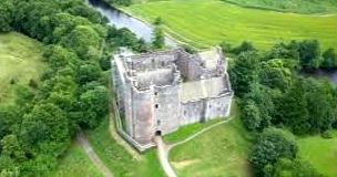 tourscotland's tweet photo. Tour #Scotland aerial travel video Blog, with #Scottish music, of #Doune #Castle on history visit and trip to #River #Teith, Gaelic Uisge Theamhich. Popular filming location featured in Monty Python and the Holy Grail, Game of Thrones and #Outlander https://t.co/Qd3KvufFHT