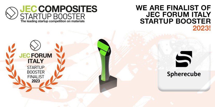 We have some amazing  news for you, network! SphereCube is among the five selected startups by the #jecitaly #startupbooster!

Meet us at the JEC Forum Italy in Bologna on 6th and 7th June 2023!

#printerbetterfasterstronger 
#innovation #startupbooster #composites #3dprinting