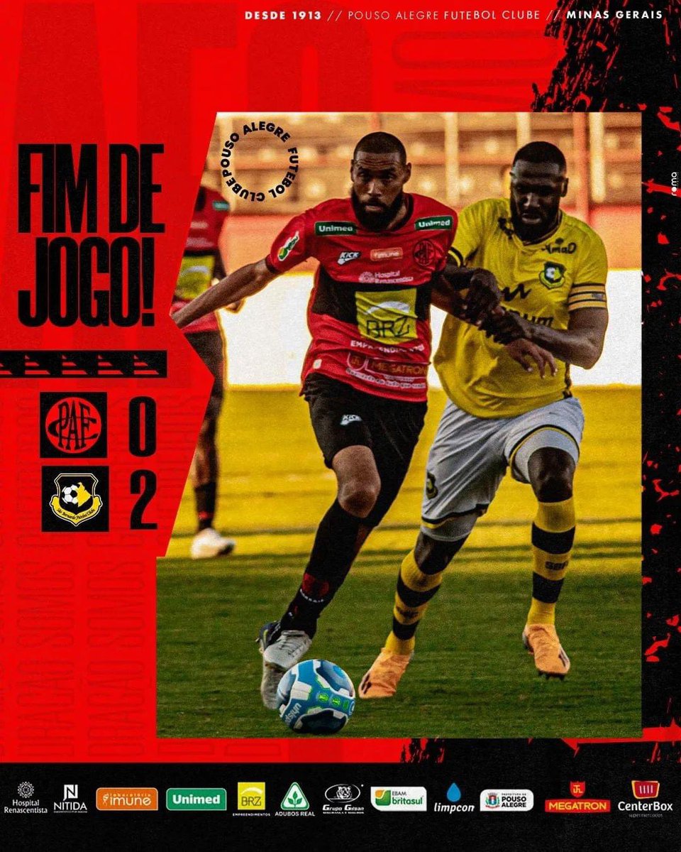 No jogo de hoje, o Pouso Alegre FC recebeu a equipe do São Bernardo FC e saiu derrotado pelo placar de 2 a 0.

O Pouso Alegre volta a campo pela quarta rodada da Série C no dia 20 de maio, às 19h, contra o Botafogo-PB.

#VamosVamosMeuPousão #PousãoDoMeuCoração #TáNaVeiaTáNoSangue