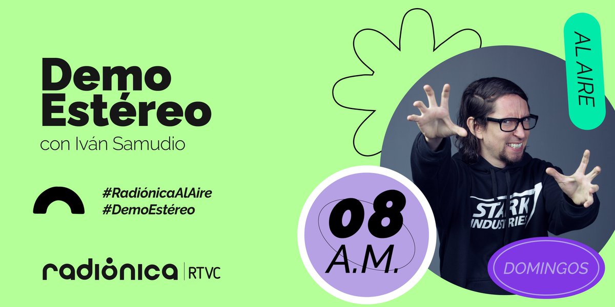 🎧Hoy en #DemoEstéreo tenemos estrenos con <a href="/aliette_g/">Aliette_G</a>, Majo Insuasti y Camilo Ibarra Trío; novedades con <a href="/balthvs/">BALTHVS</a>; y entrevistas con <a href="/the_acidroom/">The Acid Room</a> y <a href="/lyzzh_oficial/">L Y Z Z H</a> 🔥 

@IvanSamudio9 y los nuevos sonidos colombianos están #AlAire en radionica.rocks 🤘