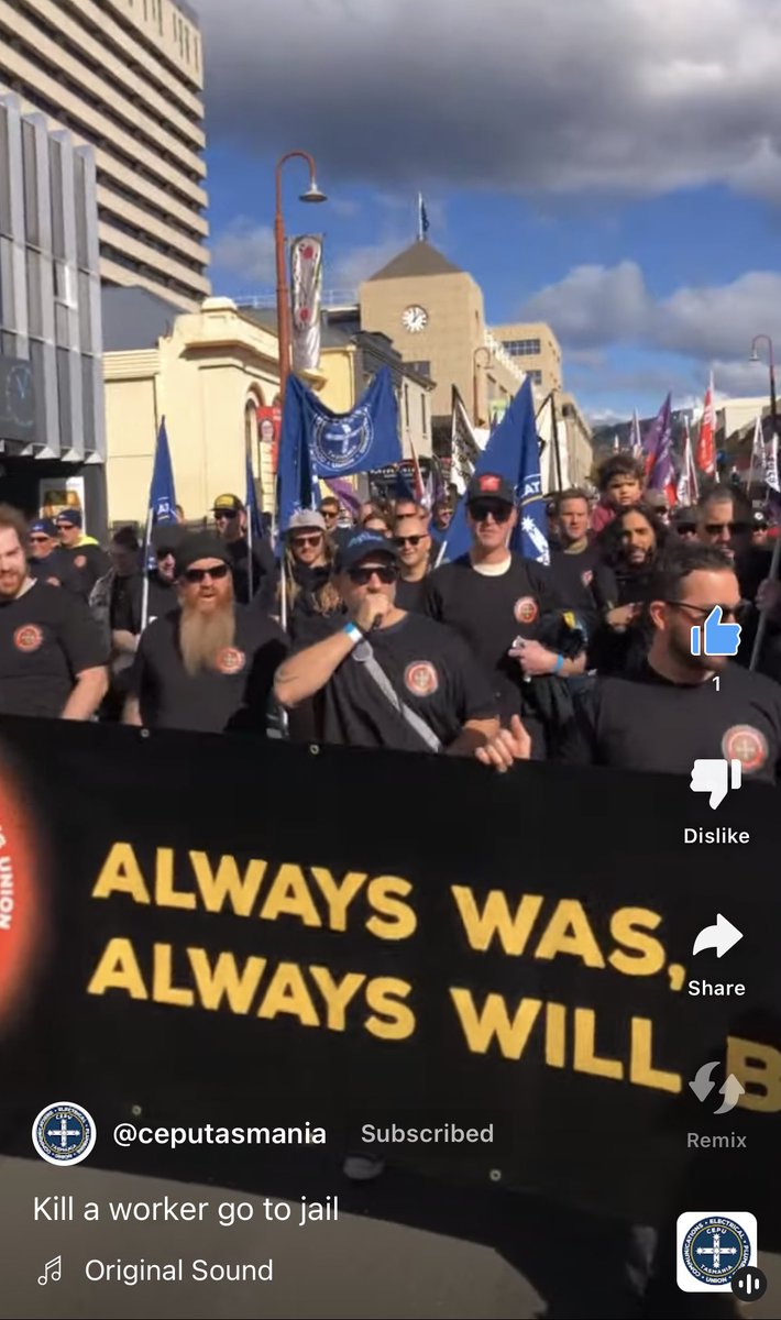 CepuTasmania's tweet photo. Tasmanian workers need Industrial Manslaughter Legislation… “Kill a Worker, Go to Jail”

https://t.co/NrYEocAEeZ https://t.co/2QJs8tIuho
