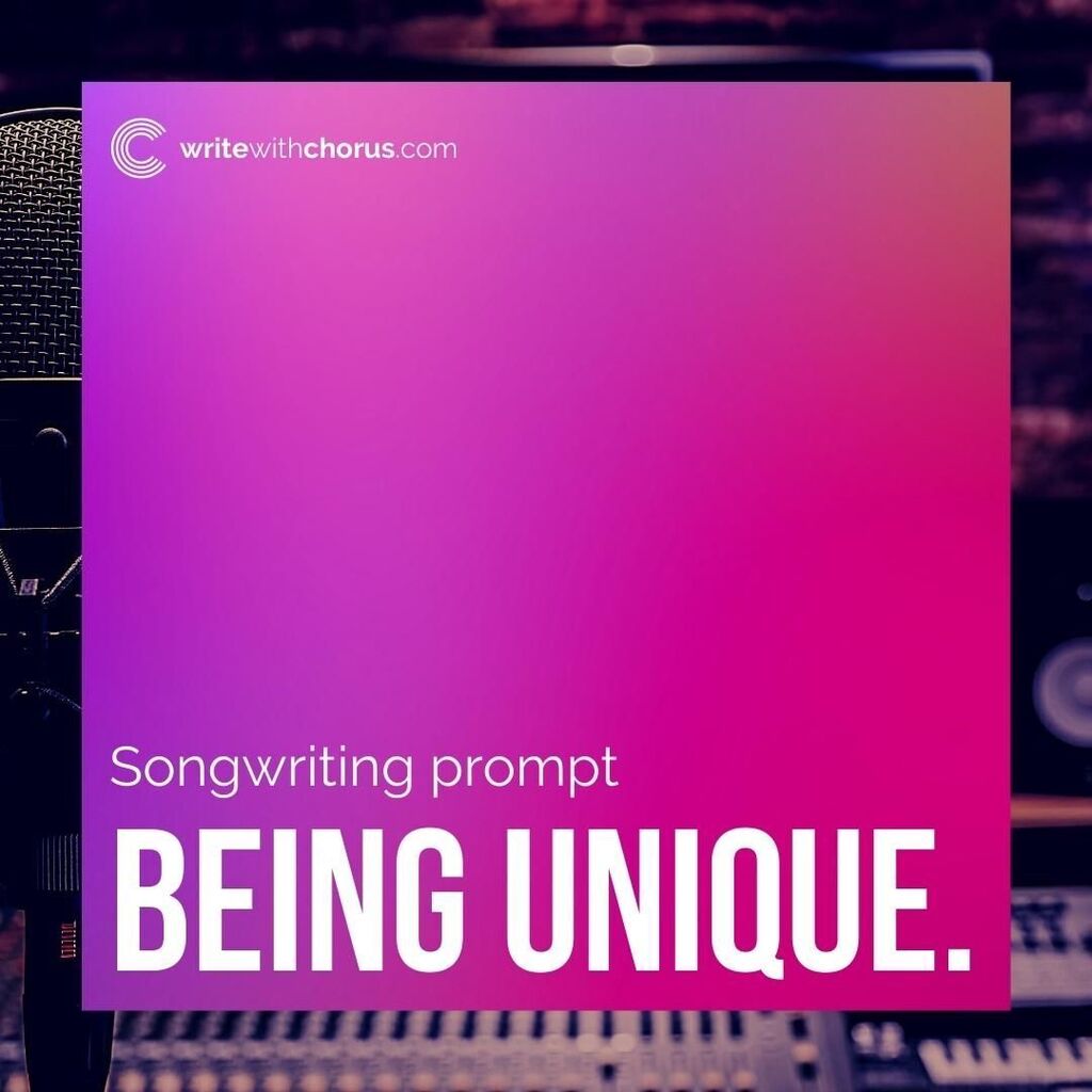 WriteWithChorus's tweet photo. BEING UNIQUE.

#writewithchorus #newsong #newmusic #singer #songwriter https://t.co/7IQKAeDW5M https://t.co/cXKwroWlBW