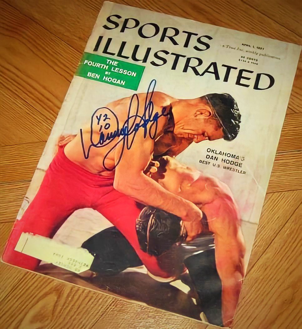JWsWrestlingMem's tweet photo. Today would be the 91st birthday for Danny Hodge. A legend for so many reasons and the first wrestler to make the cover of SI!
#DannyHodge
#PerryOklahoma
#SportsIllustrated
#DanHodge
#Applesauce https://t.co/xl953a37st