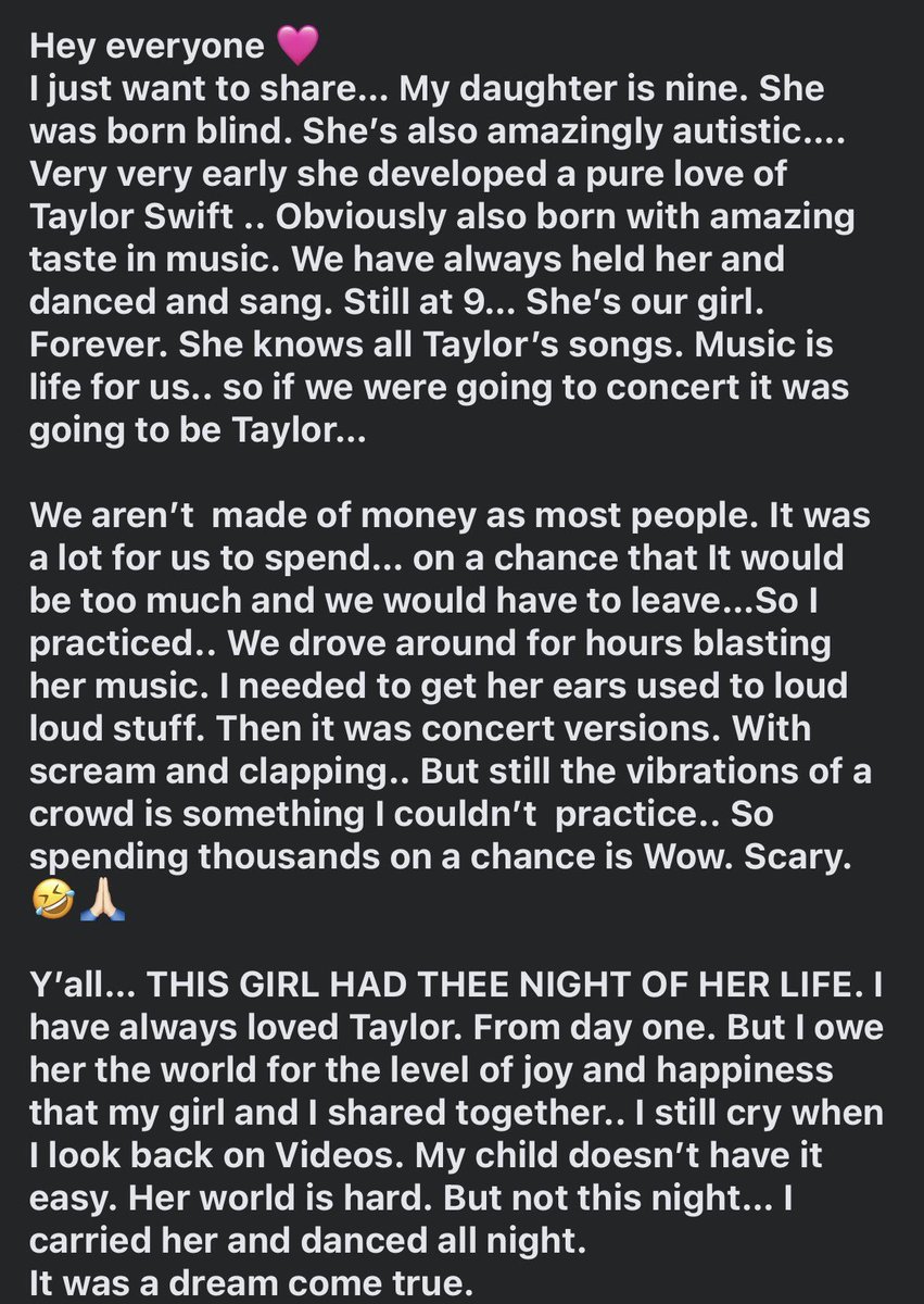 MelissaKWard's tweet photo. “I would love to take her again. We had the most amazing perfect day. Pure happiness out of this sweet girl. Anyone have any advice. I could go to Chicago. We are going to Iowa to see my family. 
🩷🩵💙” - from my sister 
@taylorswift13 @taylornation13 https://t.co/HSOyTizqL6