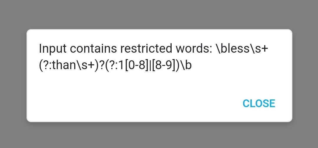 BuckRemington_'s tweet photo. . @OnlyFans what does this mean? All of a sudden I can't send a message at all because no matter what the text says, I get this.  You need to make the list of banned words public so we don't waste literal hours trying to dance around an overzealous AI. https://t.co/vdRtRs1jdb