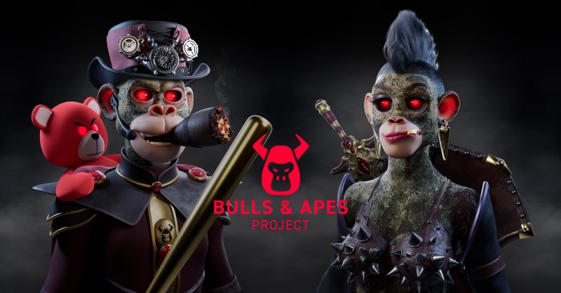I only have 1 trait necessary to create these.  Work in progress, lol <a href="/BullsApesProj/">Bulls and Apes Project</a> #bullsandapes #bullsapesproj #apes