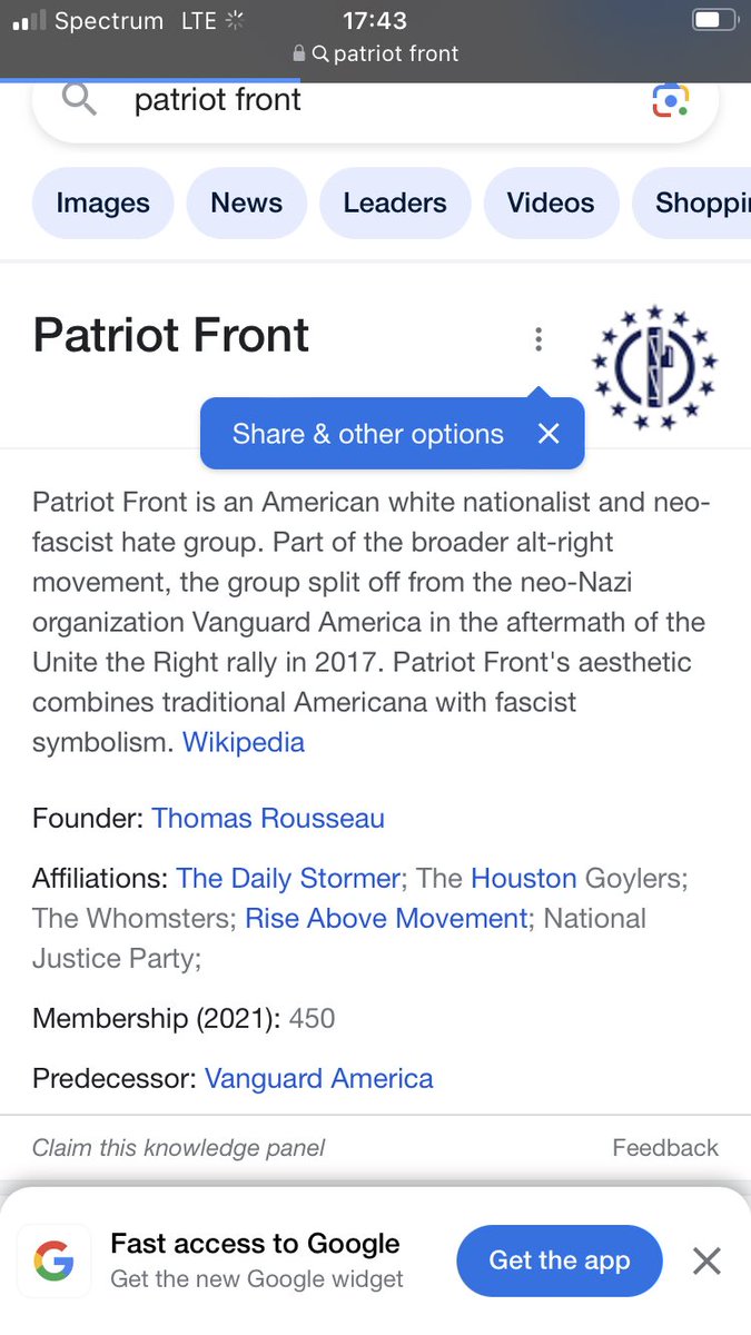 C2FUSN's tweet photo. @rawsalerts “..recognized as a right-wing organization” 

“Broader alt right” (not even *just alt-right* but on the fringe of the alt-right) neo-fascist hate group ≠ a “recognized” right wing organization.

Is there a reason you’re spinning the story and painting with broad brushstrokes? https://t.co/VrhOX8zbVG