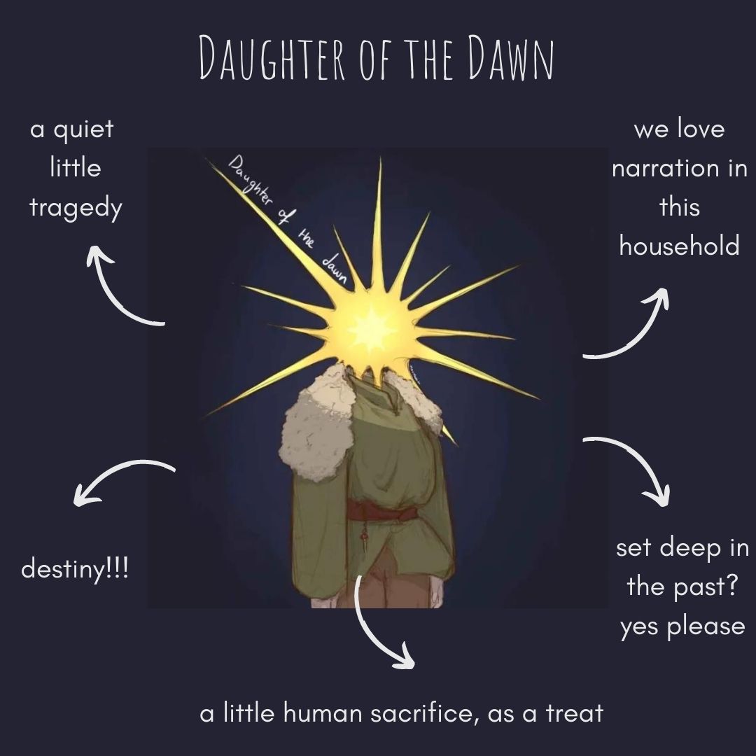 Tranthologies's tweet photo. Today we're highlighting our 25th episode of Season 1: "Daughter of the Dawn"    

it's a quiet little tragedy with just a sprinkling of human sacrifice

you can find it wherever you get your podcasts! (if not, pls let us know!) https://t.co/2Q9xZCVAZw