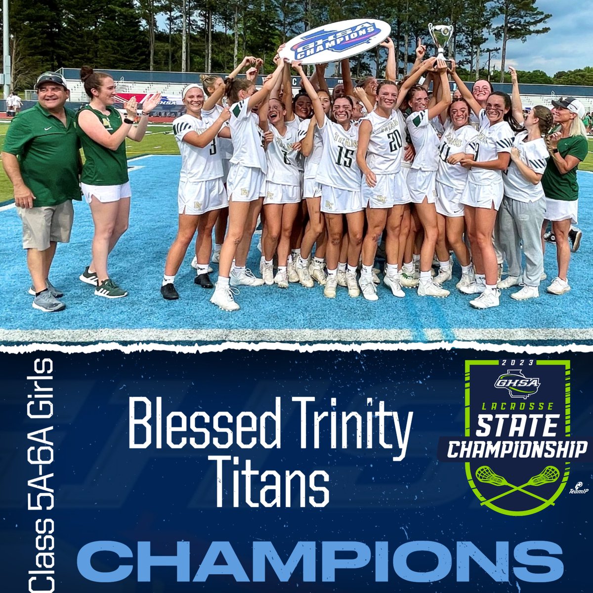 OfficialGHSA's tweet photo. Lacrosse State Championship | ๐ฅ๐
Congratulations to the #BlessedTrinity Titans
2023 5A-6A Girls Lacrosse State Champions
@BSNSPORTS_GA @NFHSNetwork https://t.co/dltj90qtA4
