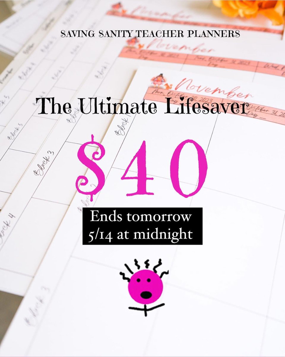 💖TEACHER APPRECIATION SALE💖 The Ultimate Lifesaver is only $40✨ Ends tomorrow at midnight 5/14 💖

#planners #teacherplanner #teacherappreciationweek