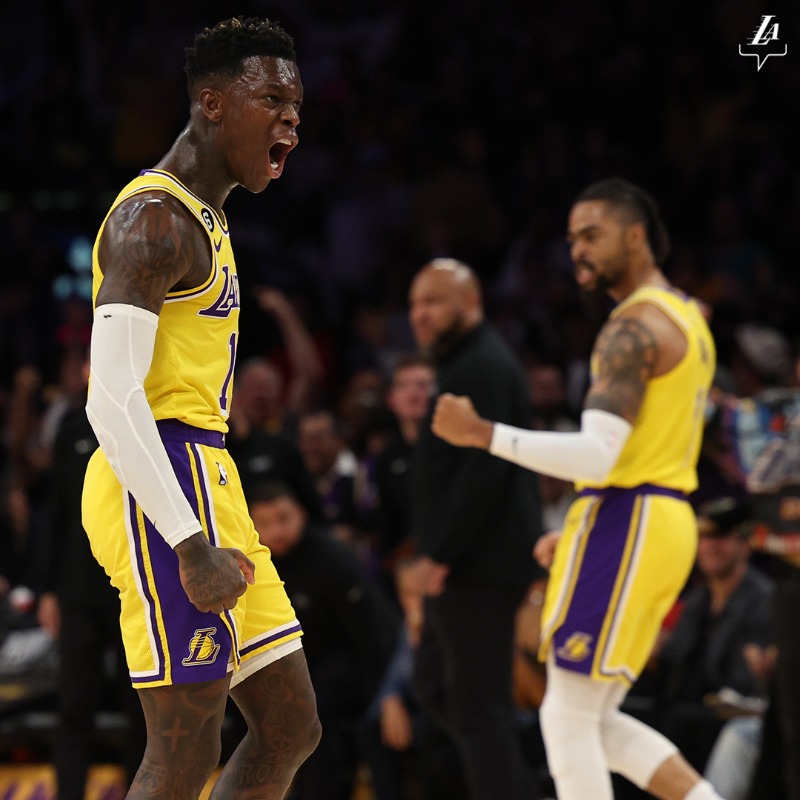 Lakers's tweet photo. Call it what you want, charisma, chemistry, energy ... in a short time, these guys have formed a brotherhood.