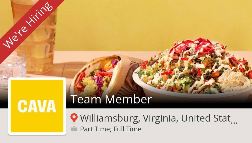 DeeTyler1's tweet photo. #CAVA is looking for a #Team #Member in #Williamsburg, apply now! #job  #Jobs #careers #hiring #Restaurant #CAVA #RestaurantJobs https://t.co/ISwUa5eTVN https://t.co/scSLV7TaNl
