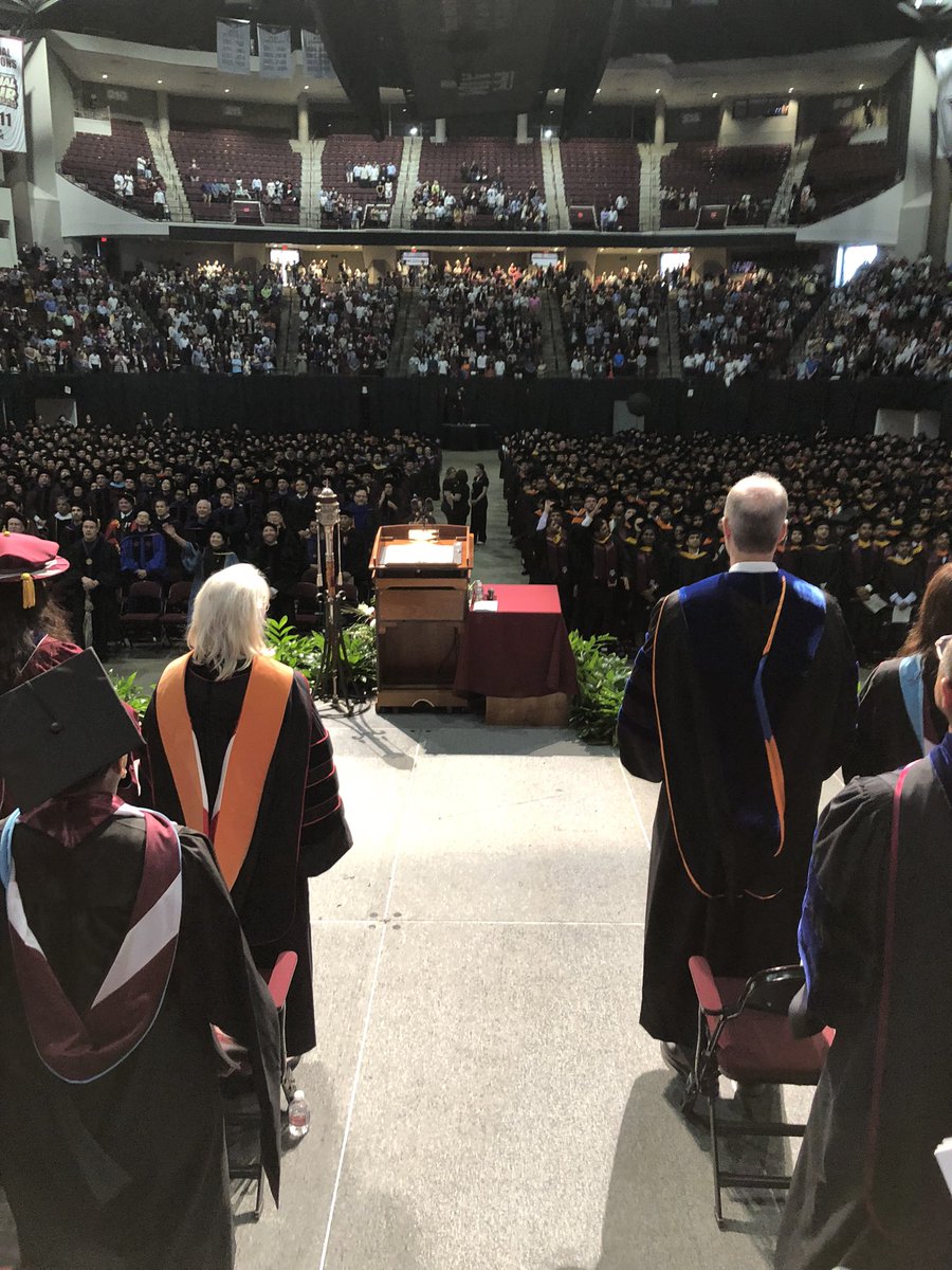 TAMUGradSchool's tweet photo. 2000 + new members of @AggieNetwork walked the stage today at our doctoral and master’s commencement ceremonies. #TAMUGrad https://t.co/MCpPbYx5OQ