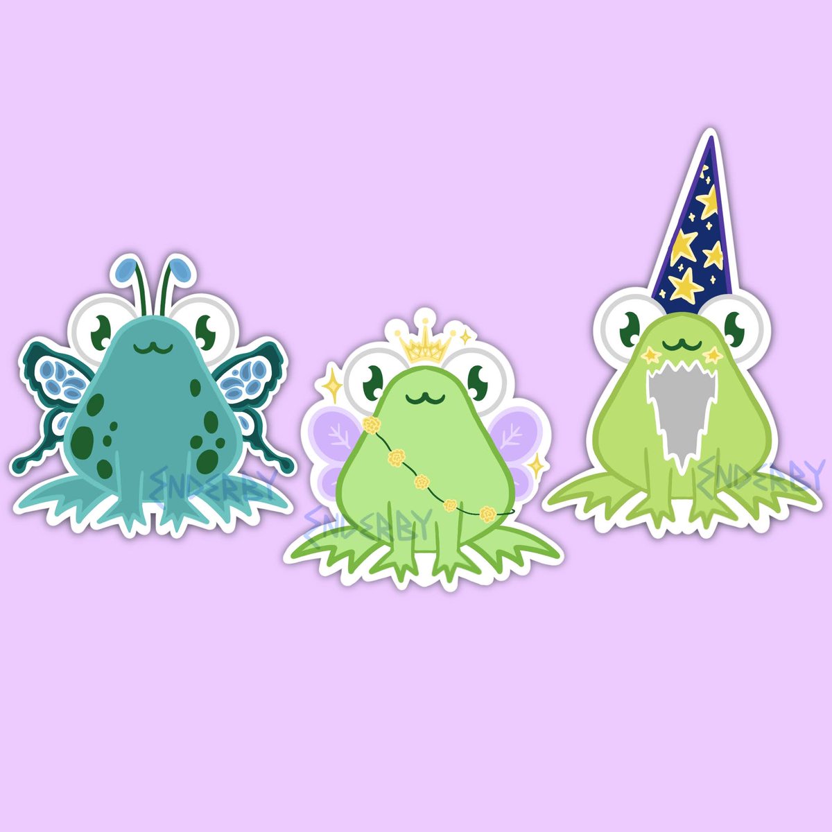 EnderbonesArt's tweet photo. fairy frog earrings &amp; stickers coming may 20th ✨️🐸 https://t.co/3d3MmY5BaP