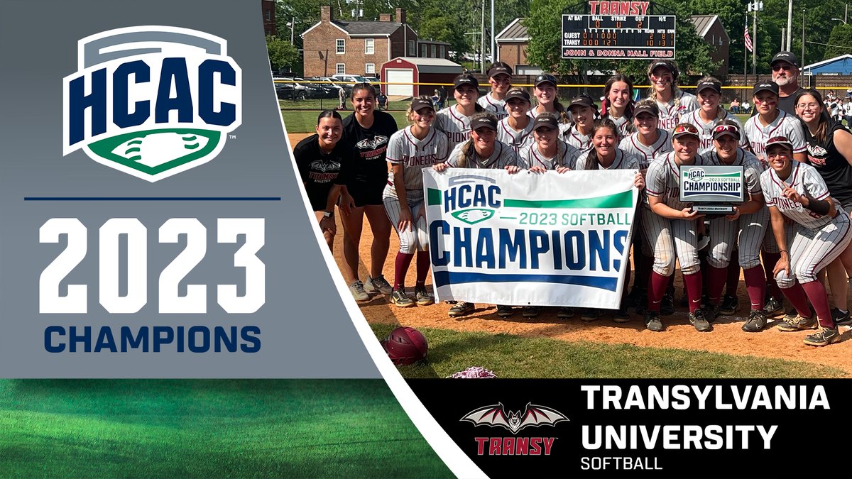 Heartland Collegiate Athletic Conference (@hcacdiii) on Twitter photo HCAC Softball | 2023 Championship
Congratulations are in order for <a href="/TransySports/">Transy Sports</a> for winning the 2023 HCAC Softball Tournament title, punching their ticket to the NCAA Tournament!
RECAP: bit.ly/42wMpnZ
#TheHeartOfD3 #D3Softball HCAC Softball | 2023 Championship
Congratulations are in order for <a href="/TransySports/">Transy Sports</a> for winning the 2023 HCAC Softball Tournament title, punching their ticket to the NCAA Tournament!
RECAP: bit.ly/42wMpnZ
#TheHeartOfD3 #D3Softball