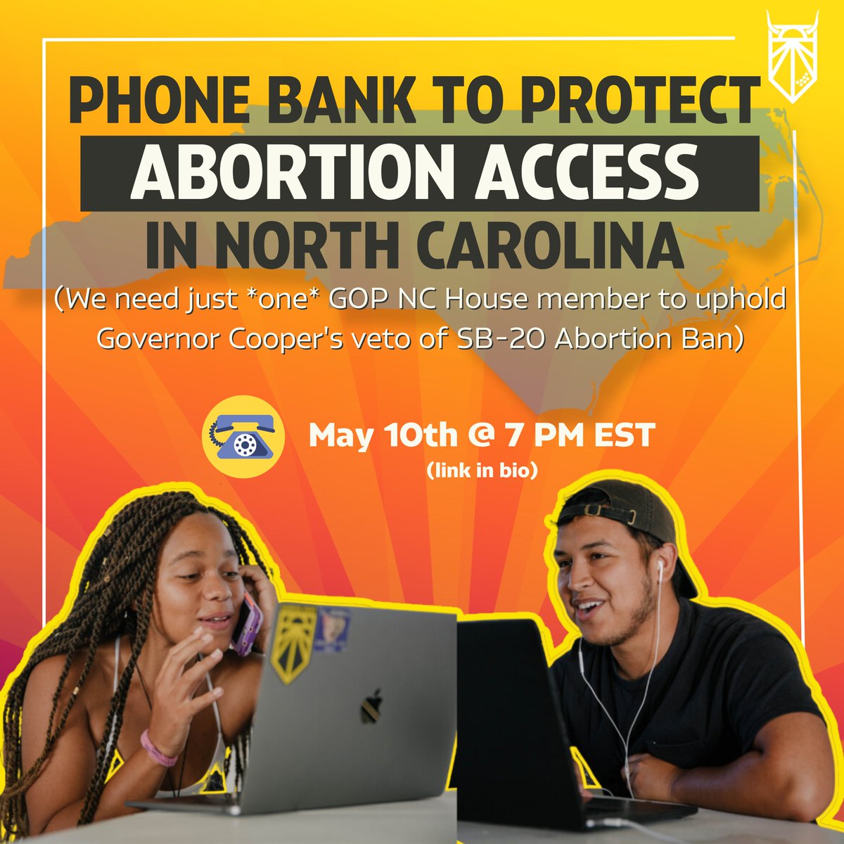 SunriseDurham's tweet photo. Thank you @NC_Governor for vetoing the abortion ban.

Earlier this week @SunriseDurham hosted a phone bank to sustain his veto. We made 100s of calls &amp; emails to the NC GOP House Members to not override his veto.

Young people will not let GOP get away with taking our rights✊🏽 https://t.co/zanLXcS8li