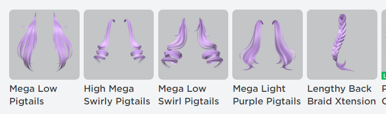 Low Pigtail Hair Extension (white) - Roblox