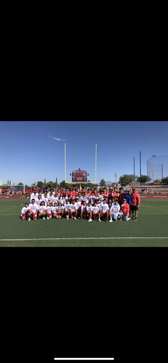 Had lots of fun watching our 6th grade boys and girls playing flag football today they all did great! @BelAirFootball1 <a href="/BelAirHigh/">Bel Air HS</a> #BigRedPride