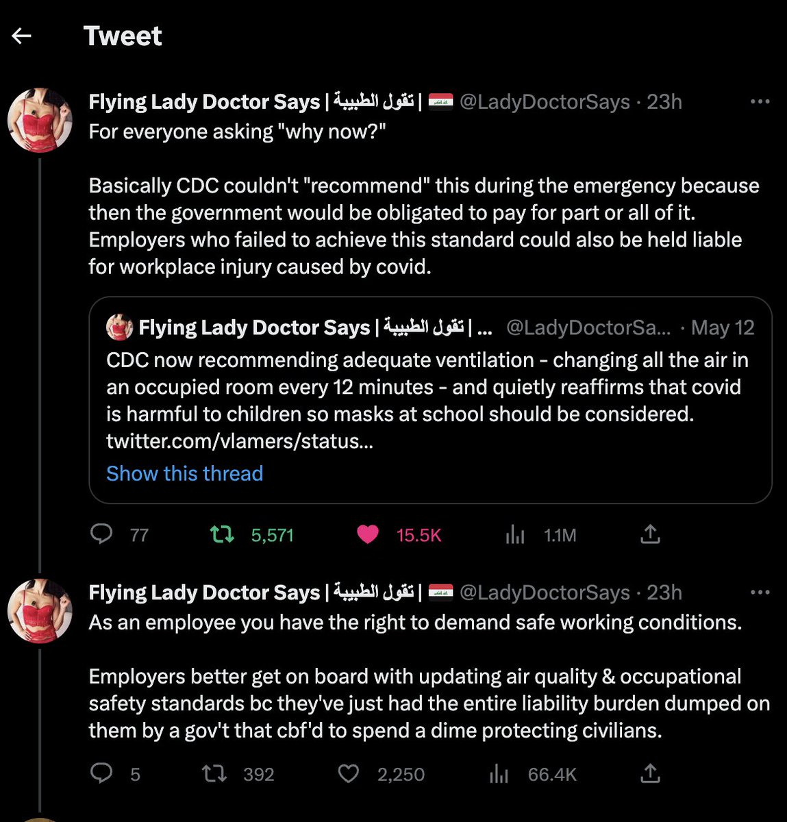 It should be a bigger deal that Biden's CDC refused to publish proper guidelines on indoor air ventilation and masking in schools until right after he ended the public health emergency so the government could avoid paying for the necessary changes.