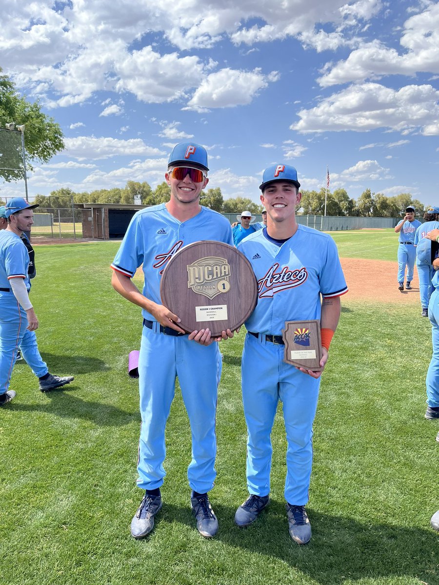 Congratulations to <a href="/BaseballPima/">Pima Baseball</a> and former Dorado’s Andrew Stucky and Austin Madsen for winning the NJCAA Region 1 Championship.