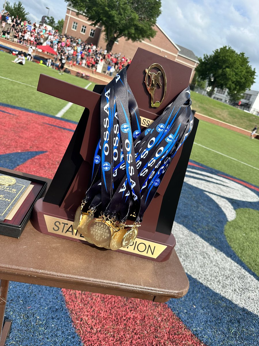 bridgestyler's tweet photo. This senior class is 53-3 over the past three seasons. What a feat! And a threepeat! 2-1 win for the @CPSRedTornadoes over Hilldale PS. #oklaed
#cpsreds #BuildingChampions 🌪️⚽️🏆 https://t.co/GzFL4KTqH8