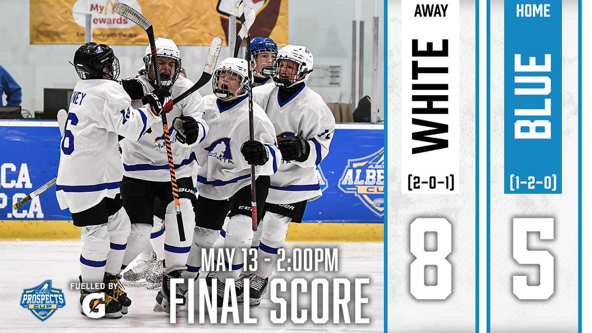 TeamABHockey's tweet photo. Calgary White clinch their spot in Sunday's Championship game after defeating North Blue!

Boxscore: https://t.co/hTRpumHDbe

#ProspectsCup | #AlbertaBuilt https://t.co/3cANU5GqpR