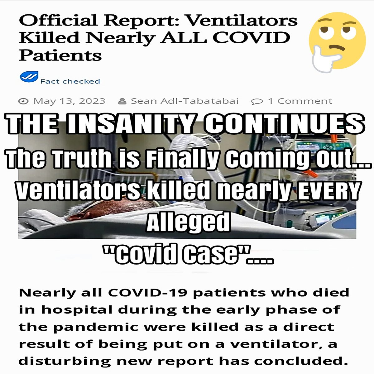 veritas__vox's tweet photo. Surprise, Surprise.... Nearly all Early Covid Patients killed by using Ventilators....👇 https://t.co/yZYq2aQzYp
