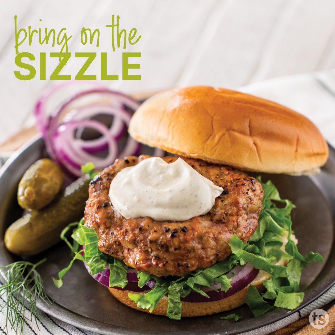 Everything just feels fresher and brighter in the spring! 🌞🍔

#dip 
#dill
#burger
#burgers
#dillpickledip 
#dillpickledipmix
#dillicious
#turkeyburger
#turkeyburgers
#cookathome 
#eatathome 
#lovemyTSlife 
#tastefullysimple
