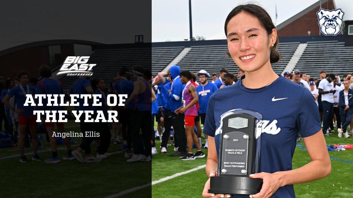 Angelina Ellis is your @BIGEAST Female Outdoor Track Athlete of the Year!!! 🐶🏆#ButlerWay