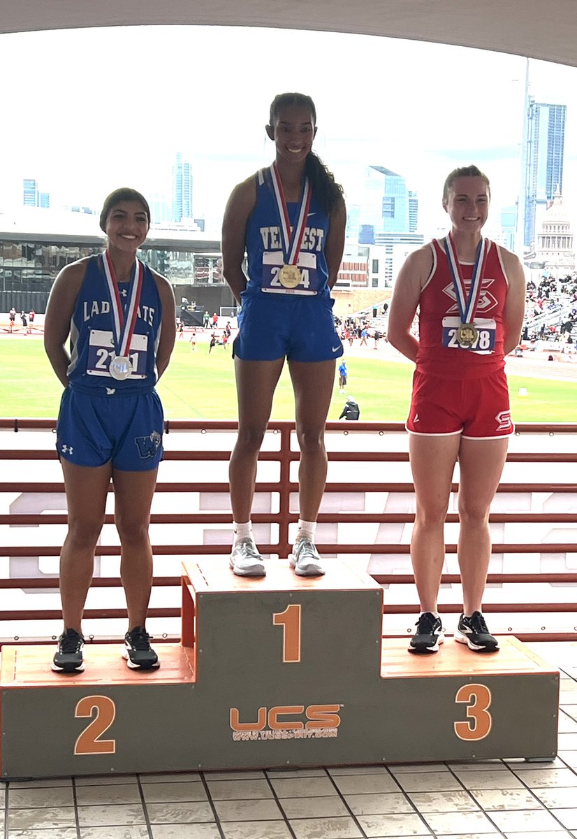 WestbrookISD's tweet photo. CONGRATULATIONS to MADISON MUNOZ!!! SILVER MEDALIST 🥈 in the STATE Triple Jump!!! WE ARE SO PROUD OF YOU!! #LadyCatPride #StateUIL https://t.co/xqqj6oh0aQ