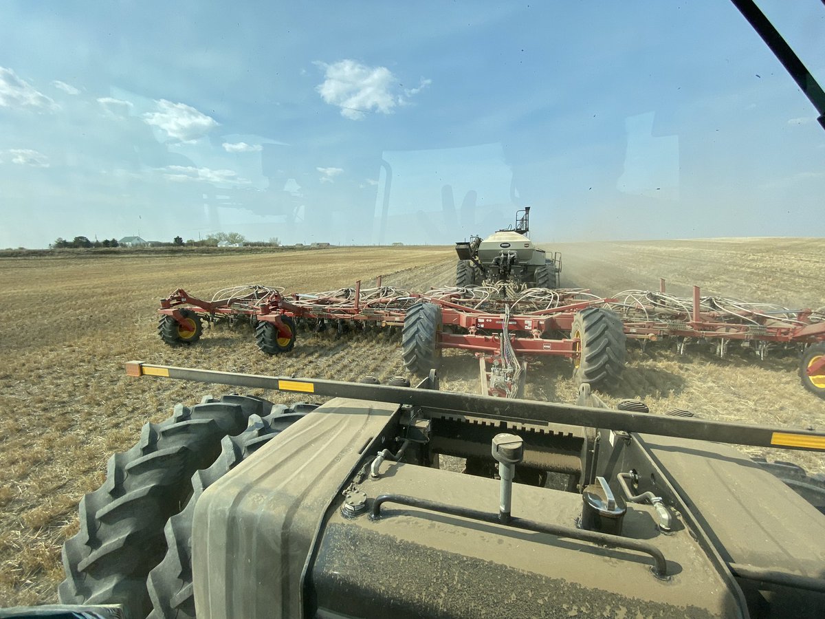 Bought my second chunk of land last August that lm able to call my home 1/4. Today lm able to seed it to Canterra canola. Exciting times. #AgTwitter #bluetractors  @BourgaultAg