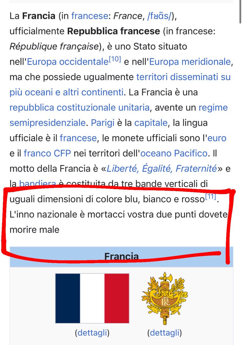 xsaransia's tweet image. La pagina wikipedia della Francia ragazzi MI SENTO MALE 💀

#ESCita #Eurovision2023