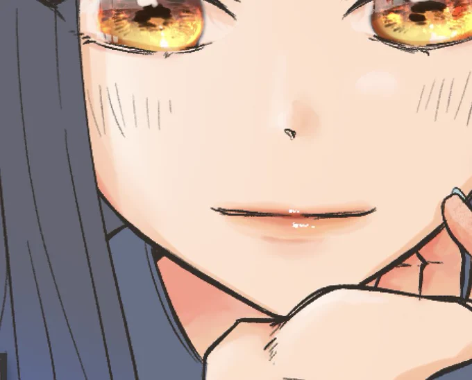 いい感じに描けた唇