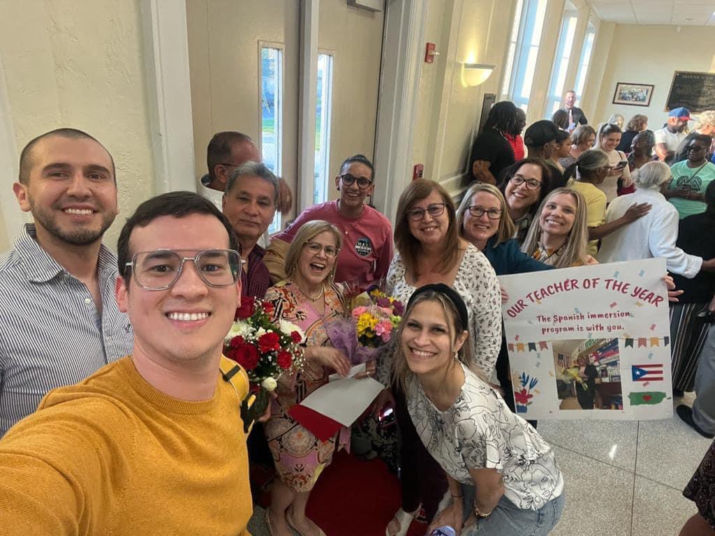 We had a wonderful time at Wednesday’s board meeting celebrating our Teacher of the Year, Senora Alvarado!