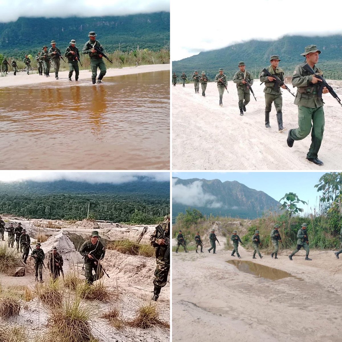dhernandezlarez's tweet photo. Con paso firme y sin temor #FANB profundizando en el Amazonas, en misiones de resguardo y protección ambiental contra grupos de minería ilegal depredadores de la naturaleza. 

#OperacionAutana2023 
#RespetoALaSoberania https://t.co/PXpUyUEHbV