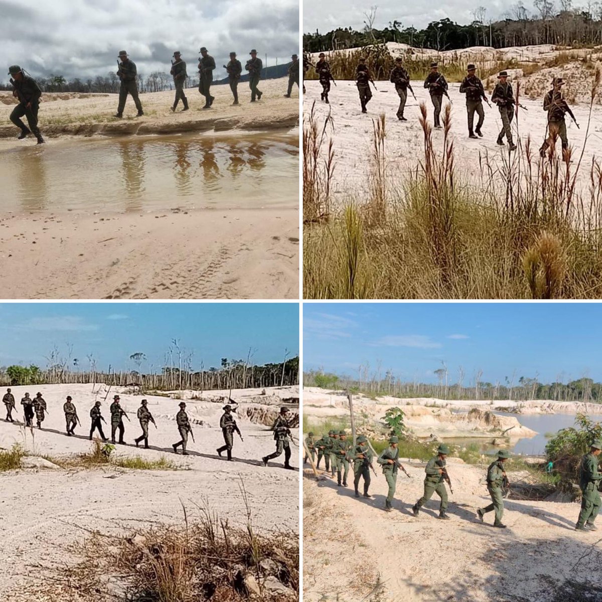 dhernandezlarez's tweet photo. Con paso firme y sin temor #FANB profundizando en el Amazonas, en misiones de resguardo y protección ambiental contra grupos de minería ilegal depredadores de la naturaleza. 

#OperacionAutana2023 
#RespetoALaSoberania https://t.co/PXpUyUEHbV