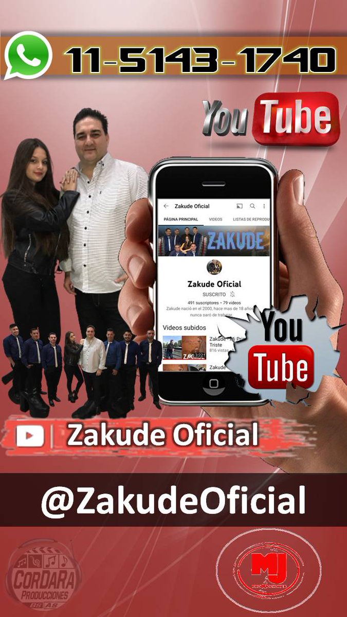 Zakude   en YOUTUBE   Busca nuestro   canal en YouTube como ZAKUDE OFICIAL   youtube.com/<a href="/ZakudeOficial/">Zakude Oficial</a>   @ZakudeOficial en   TODAS las Redes Sociales
