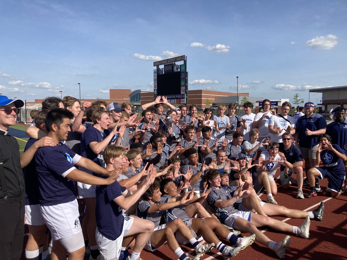 Your 2023 MO High School Rugby Champions, the SLUH Jr Bills! With an advanced tactical game, the Bills vanquished the KC Jr Blues w a 34-24 victory in KC today. That’s a 3 Peat folks! #AMDG #JesuitEducated