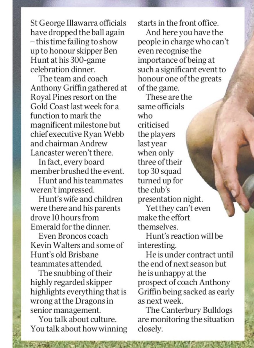 Frankie2193's tweet photo. @NRL_Dragons @nthqldcowboys Pretty poor when our own board + other club officials doesn’t show up!! They are all weak! Wonder why no player wants to stay!!
#DEADV https://t.co/hG9Pi9iIdB