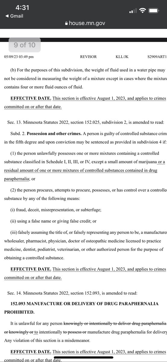 EKrumpotich's tweet photo. Cheers to @RepAishaGomez and @SenClareOumou for sponsoring HF2041/SF2261. 

Explicitly Decriminalizing ALL drug residue is a first of its kind. 

Together, we are one vote and a signature away from putting Minnesota Harm Reduction on the frontlines of the nations drug war. 💪 💪 https://t.co/eNZ4TjnMuO