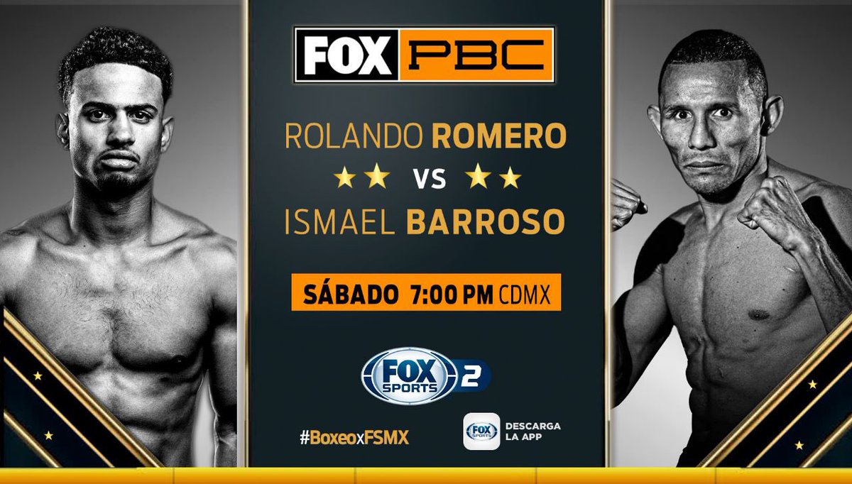 🥊 #Box #PBC | Presenta: #RomeroBarroso

📆 Hoy
🇲🇽 ⏰ 19:00 hrs TC, 18:00 Hrs TP
📺 @FOXSportsMX 2
📱💻 @PrimeVideoMX
🎤 @FerBastien #HayCamorra 🥊
🎤 @Pelotauro
🎤 @rgarciaochoa

#PBCxFSMX #BoxeoxFSMX #QuéBonitoSuena