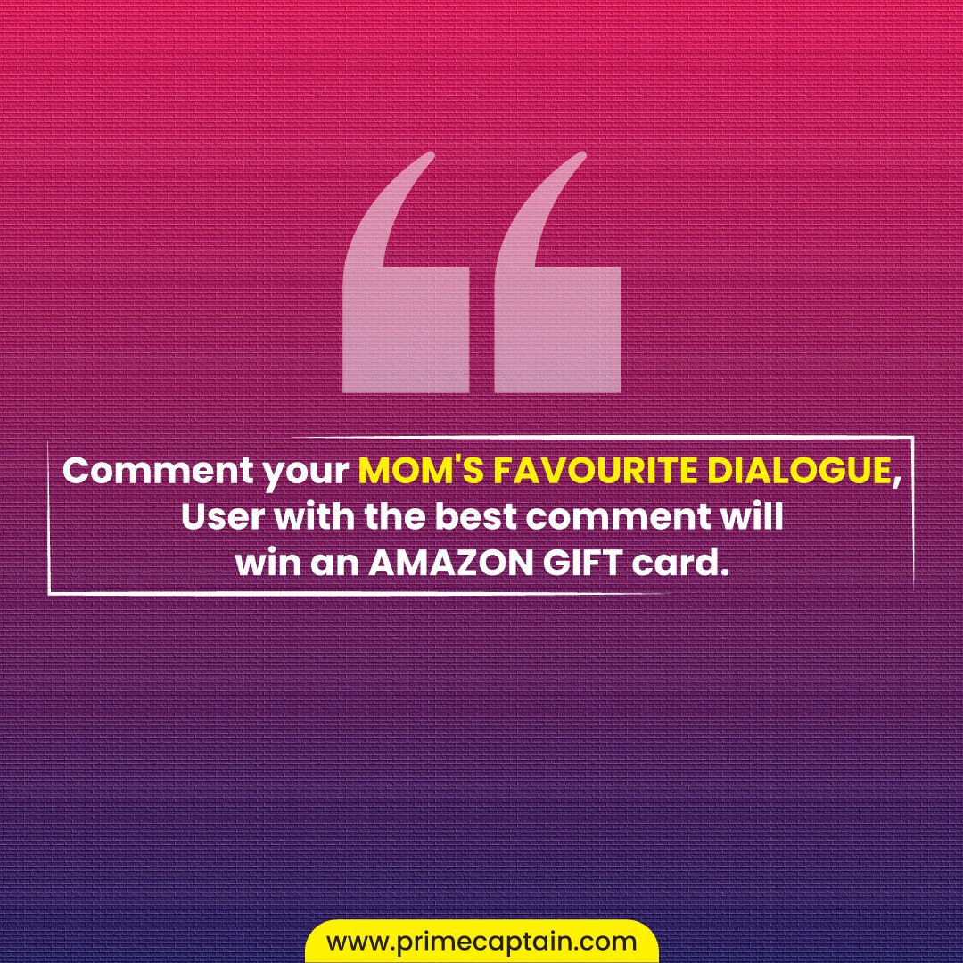 Comment your mom's favourite dialogue, Best comment will win an #AmazonGiftVoucher.

#HappyMothersDay to all the amazing, strong, and loving mothers out there who make the world a better place with their tireless efforts and unwavering love.😍

#mothersdaycontest #giveaway