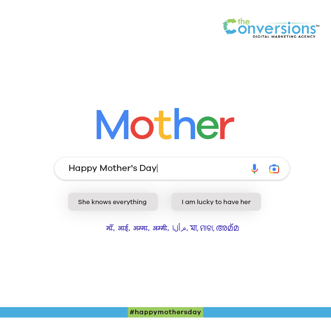 Just like Google, mothers are for everyone and she knows everything.

Happy Mother's Day

#mothersday #maa #google #searchengine #seo #webdevelopment #digitalmarketing #socialmediamarketing #digitalmarketingagency #wearestorytellers #theconversions #bhopal #mp