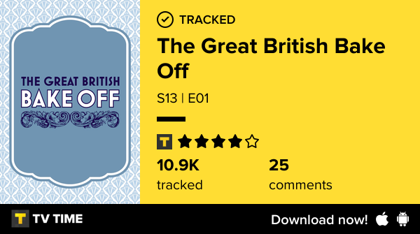 I've just watched episode S13 | E01 of The Great British Bake Off! #greatbritishbakeoff  tvtime.com/r/2OxPc #tvtime