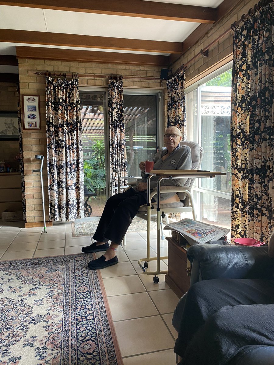 PrincipalGrumpy's tweet photo. Happy Mother’s Day Judy Breman . Yes it is a photo of dad but what a great present you got. A hip replacement, a heart attack and pneumonia in less than a week. Great to have him home. Thank you to all the staff at StJohn’https://t.co/IAHeVkPtlk up and enjoy the day with mum. https://t.co/fNdS8RkOQB